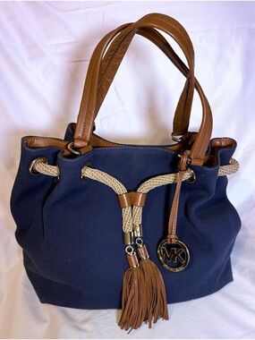 Michael Kors Marina Large Canvas Drawstring Tote